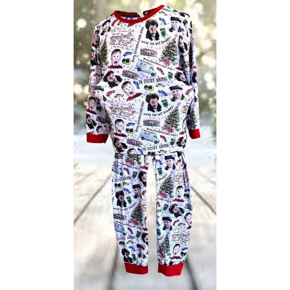 Home Alone Toddler Pajama Set Top 6XL 14 16T Bottoms 3XL 7 8T Retro Christmas - Picture 8 of 12